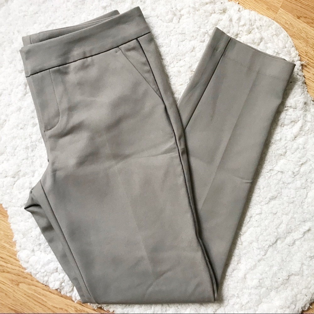 Ecru Khaki Thompson Straight Leg Trouser Size 2